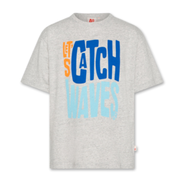 A076 t-shirt grijs let's catch waves