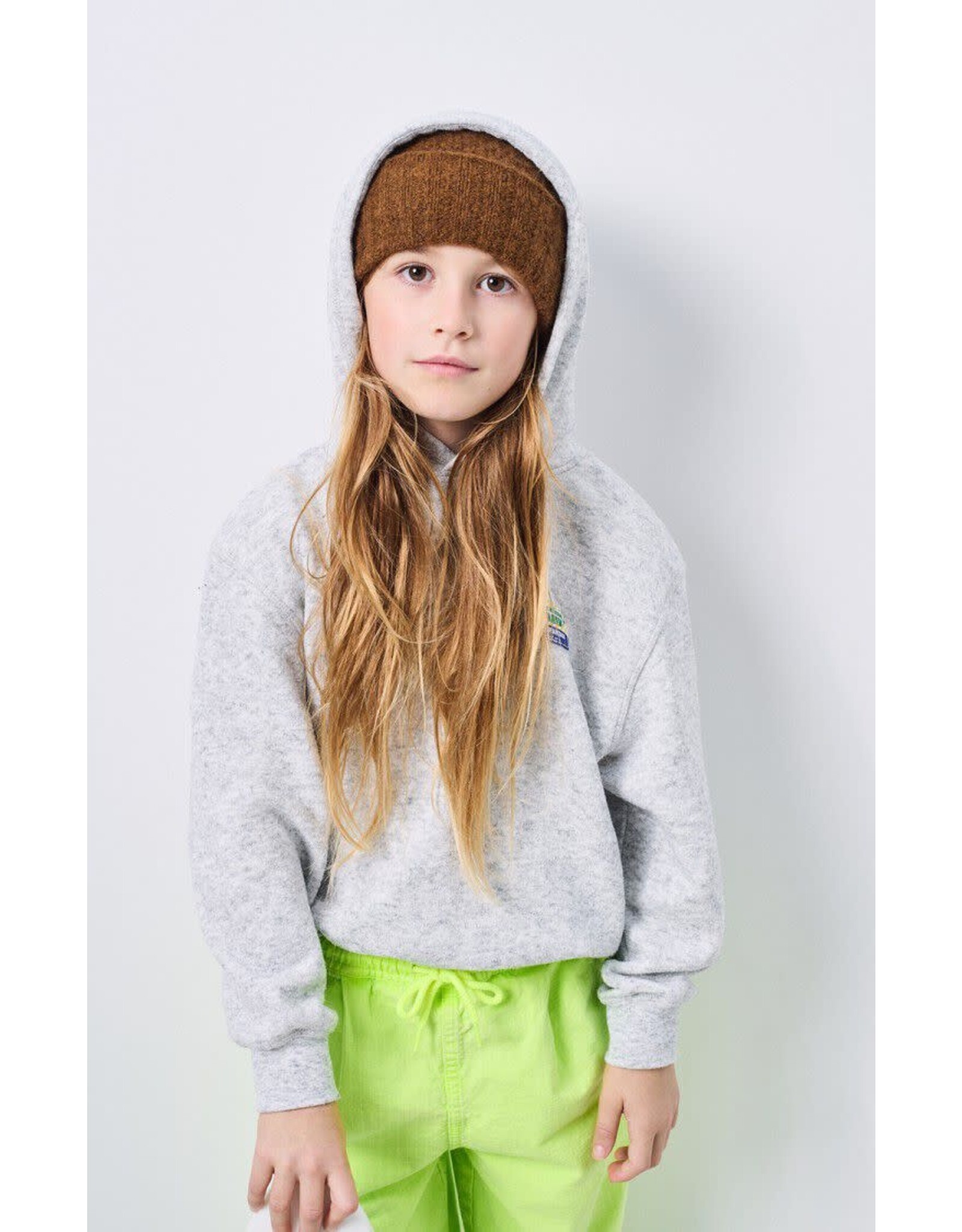 American Vintage hoodie Evona gris clair chine