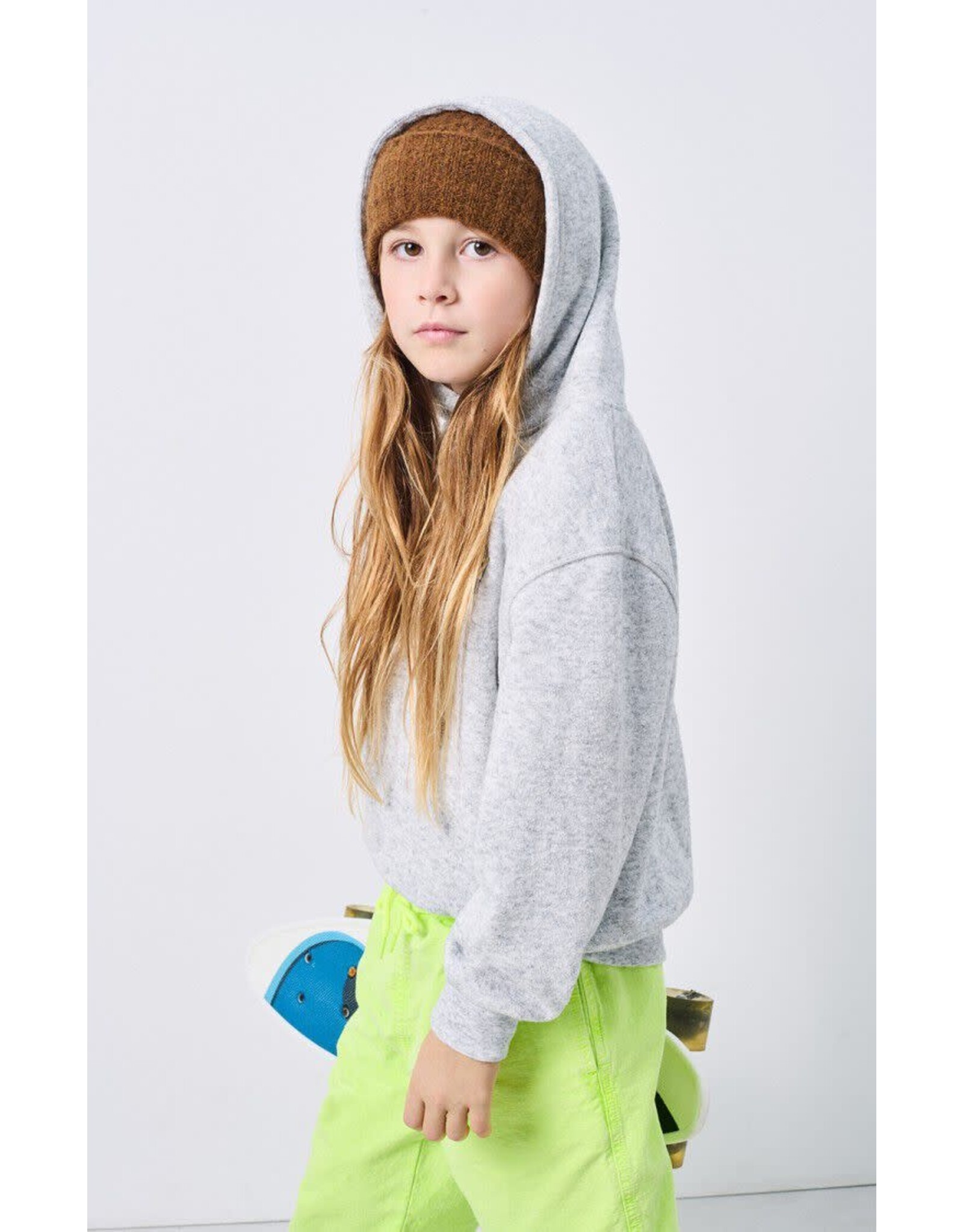 American Vintage hoodie Evona gris clair chine