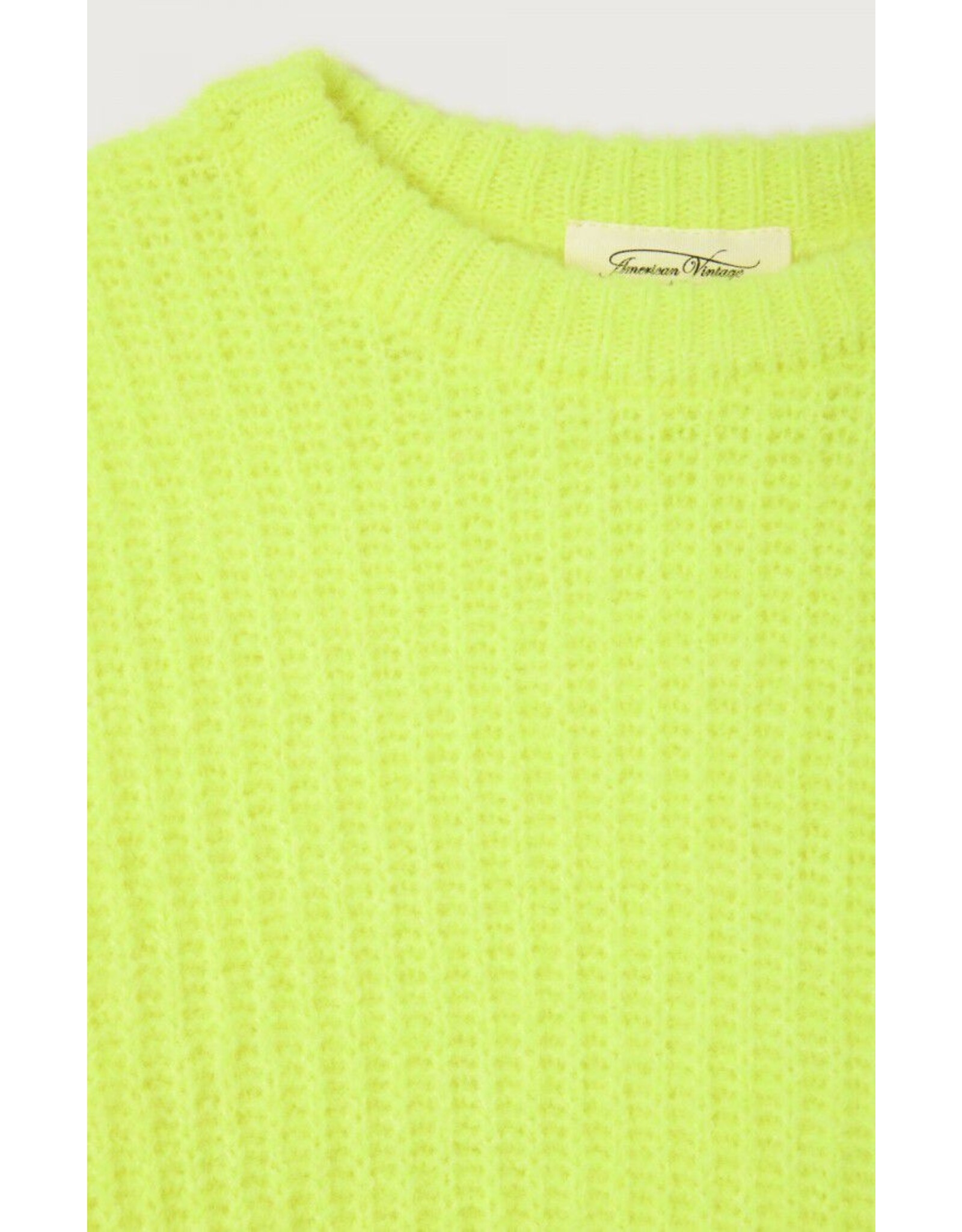 American Vintage gebreide pull East fluo geel