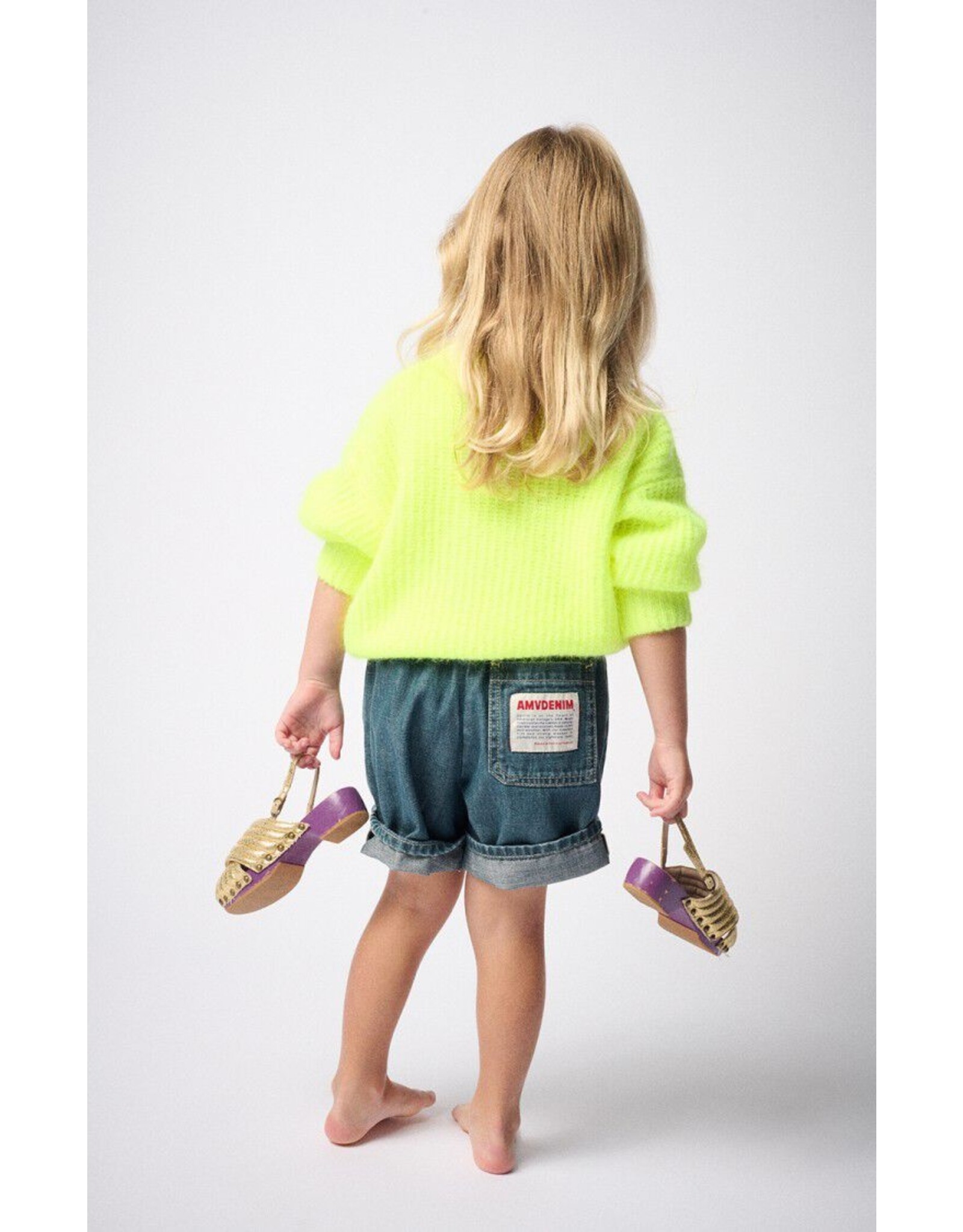 American Vintage gebreide pull East fluo geel