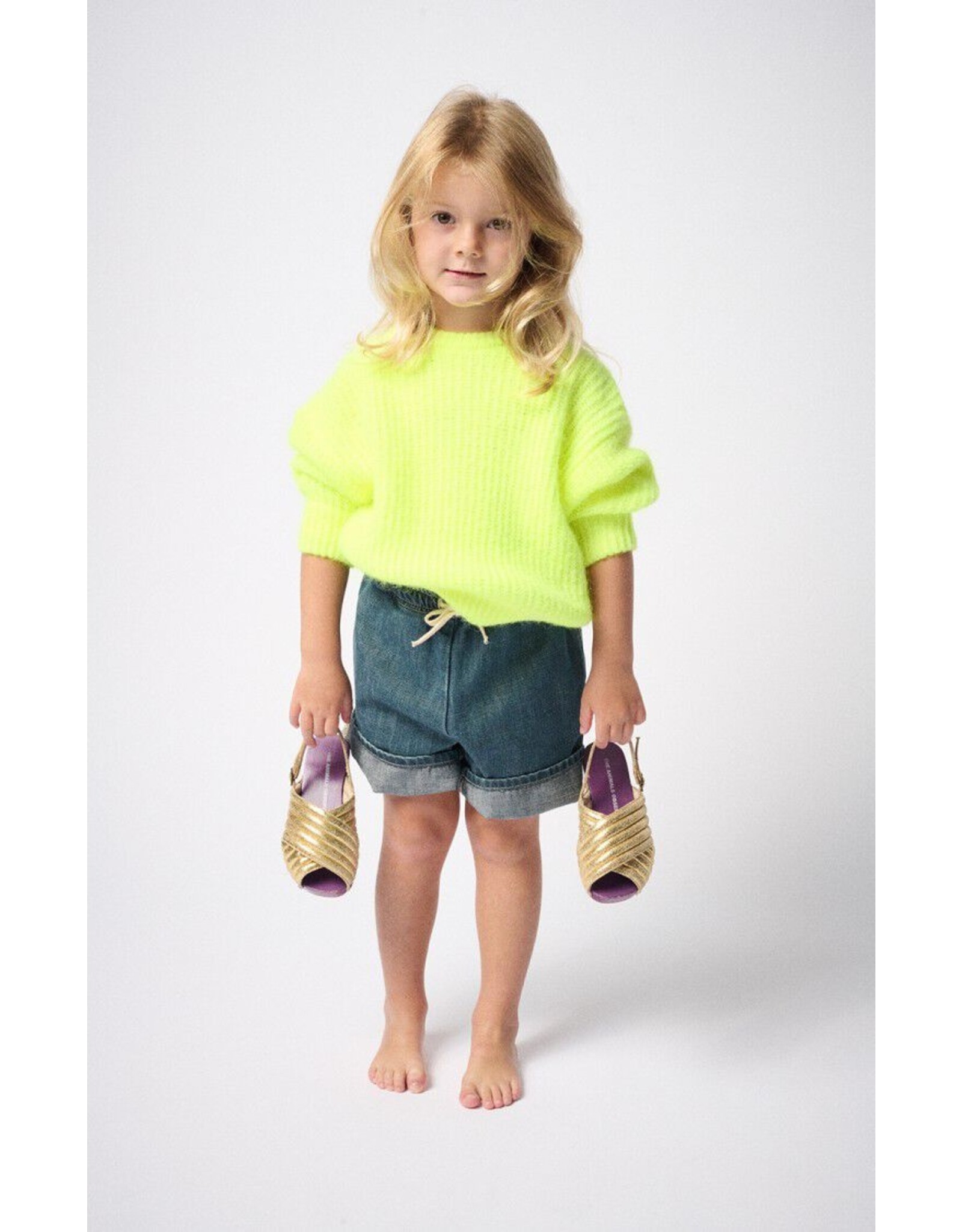 American Vintage gebreide pull East fluo geel