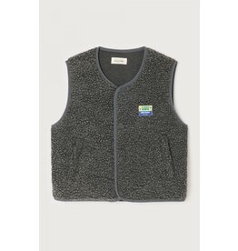 American Vintage mouwloze teddy jas Hoktown anthracite