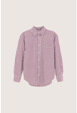 Bellerose blouse bordeaux wit gestreept