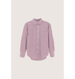 Bellerose blouse bordeaux wit gestreept