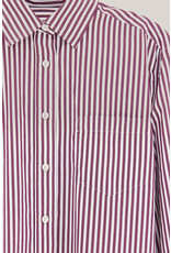 Bellerose blouse bordeaux wit gestreept