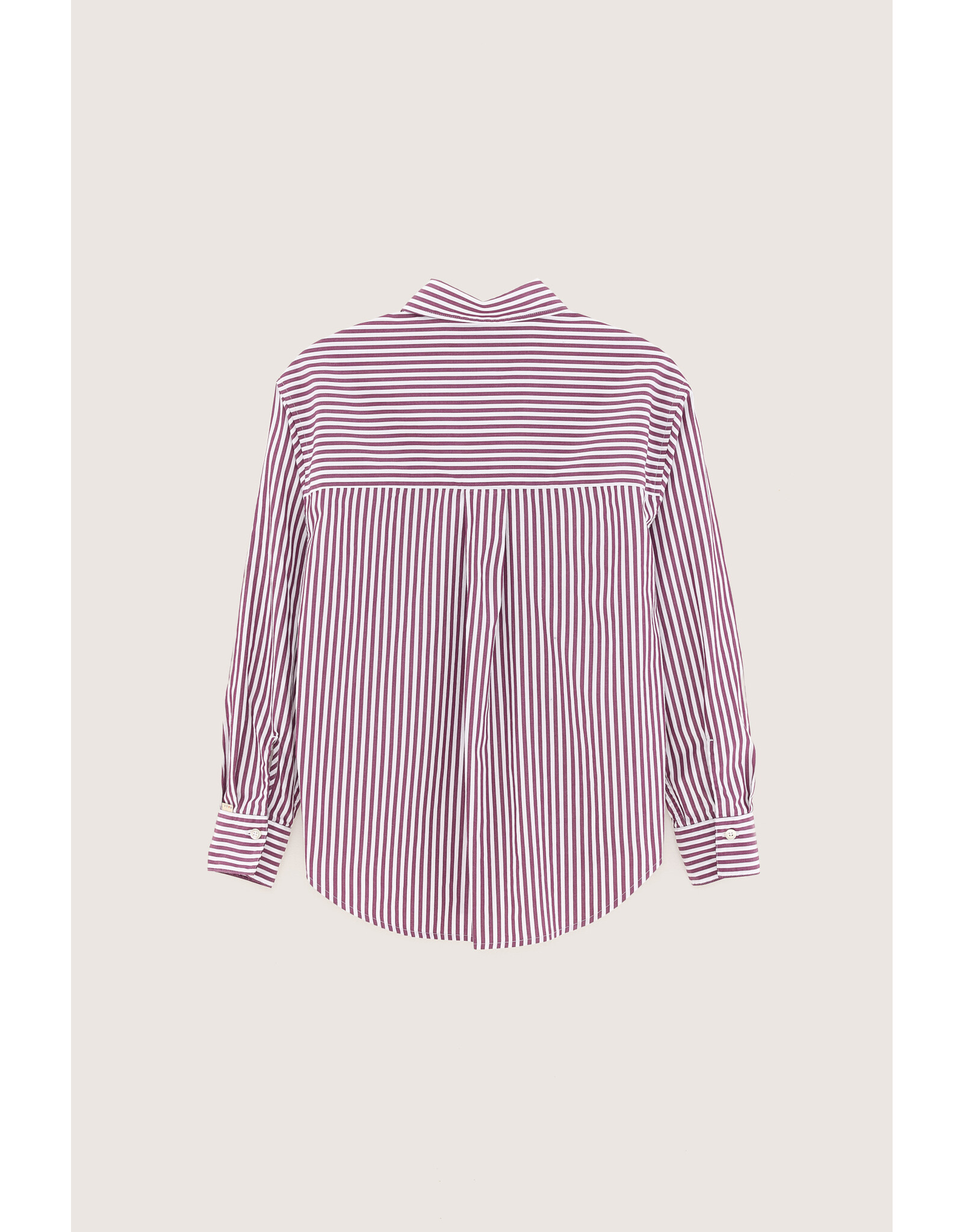 Bellerose blouse bordeaux wit gestreept