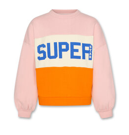 A076 sweater Letta super roze oranje