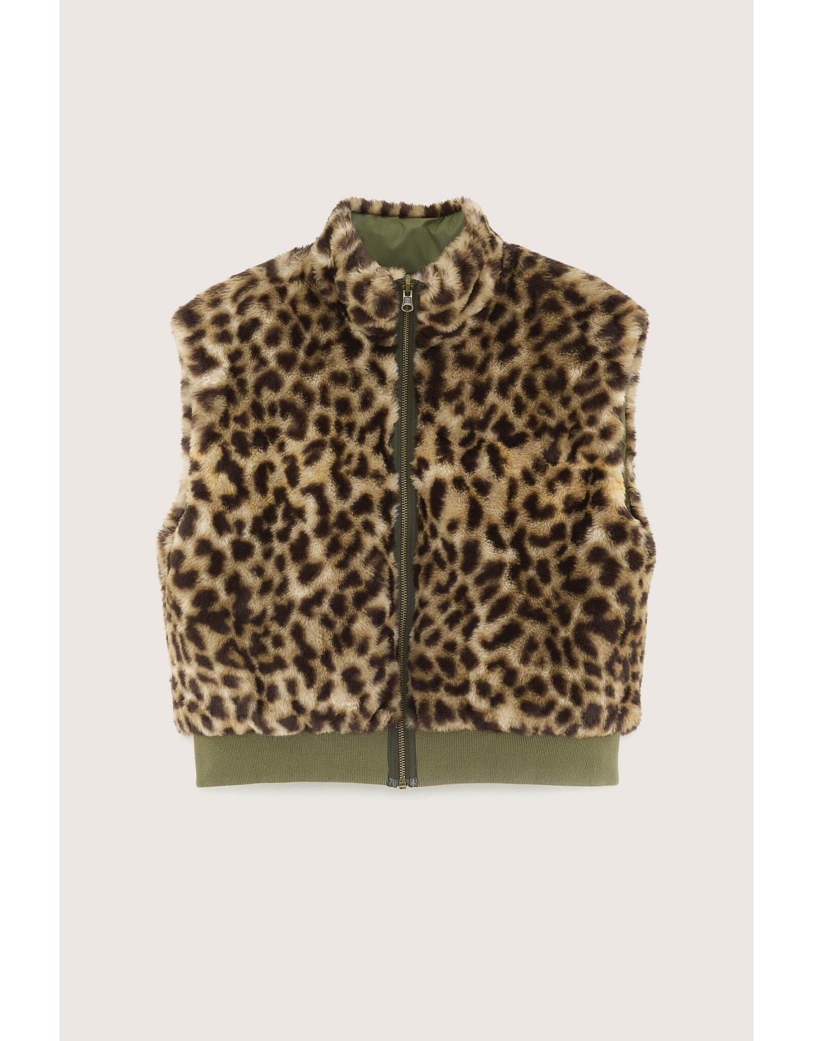 Bellerose bodywarmer kaki beige panter