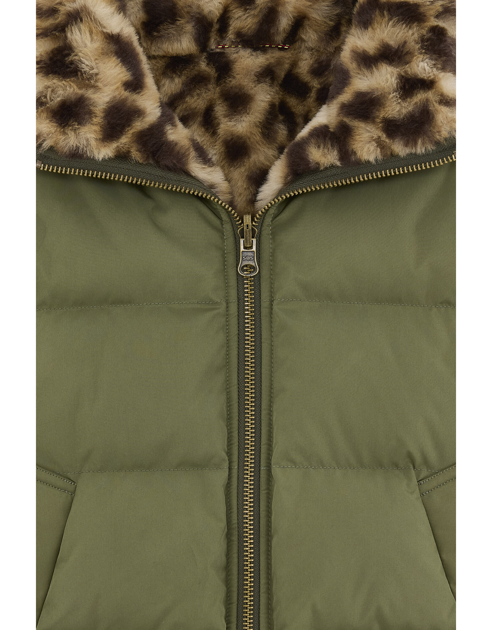 Bellerose bodywarmer kaki beige panter