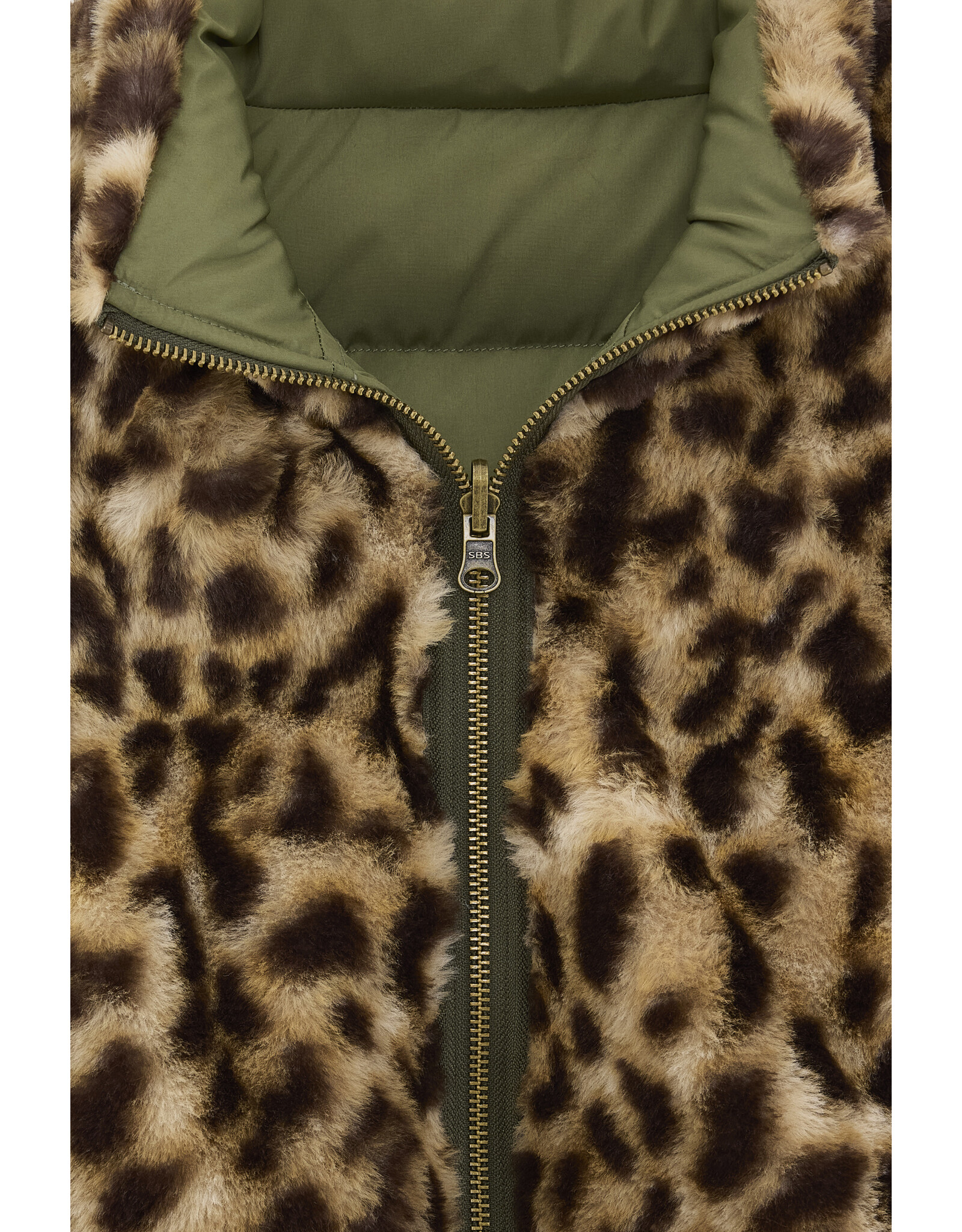 Bellerose bodywarmer kaki beige panter