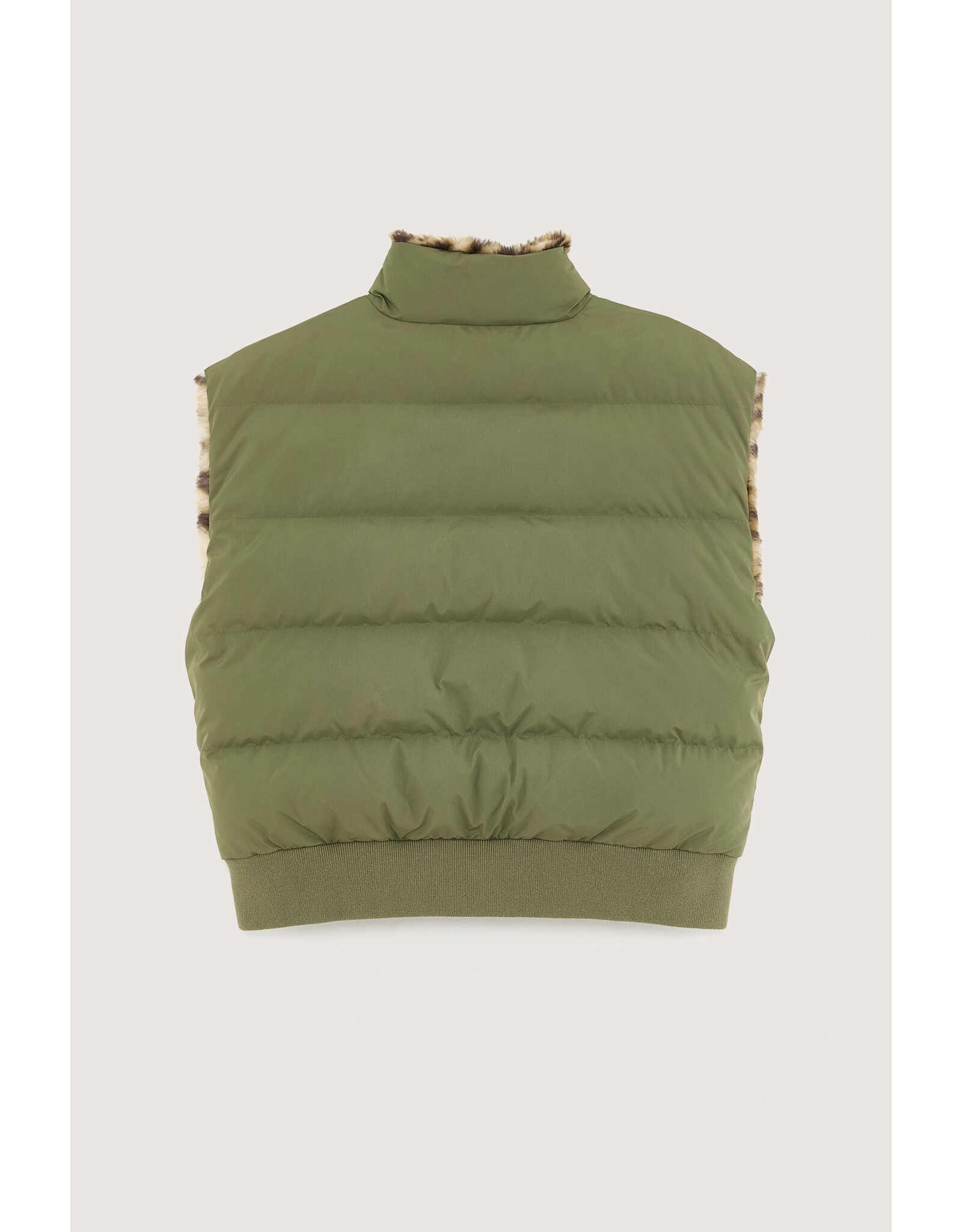 Bellerose bodywarmer kaki beige panter