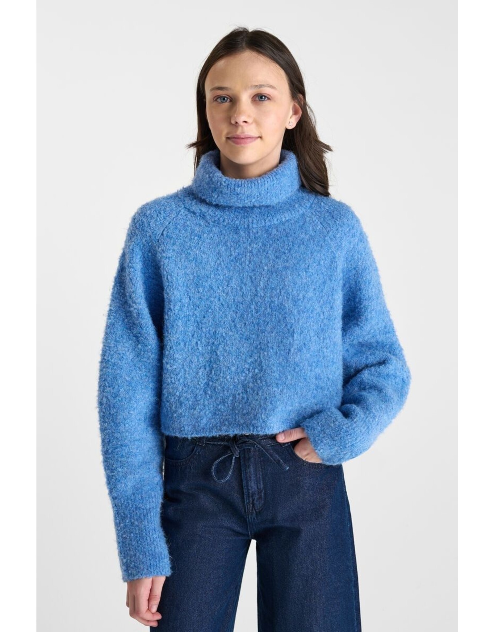 Le temps des cérises pull rolkraag Odragi  blue