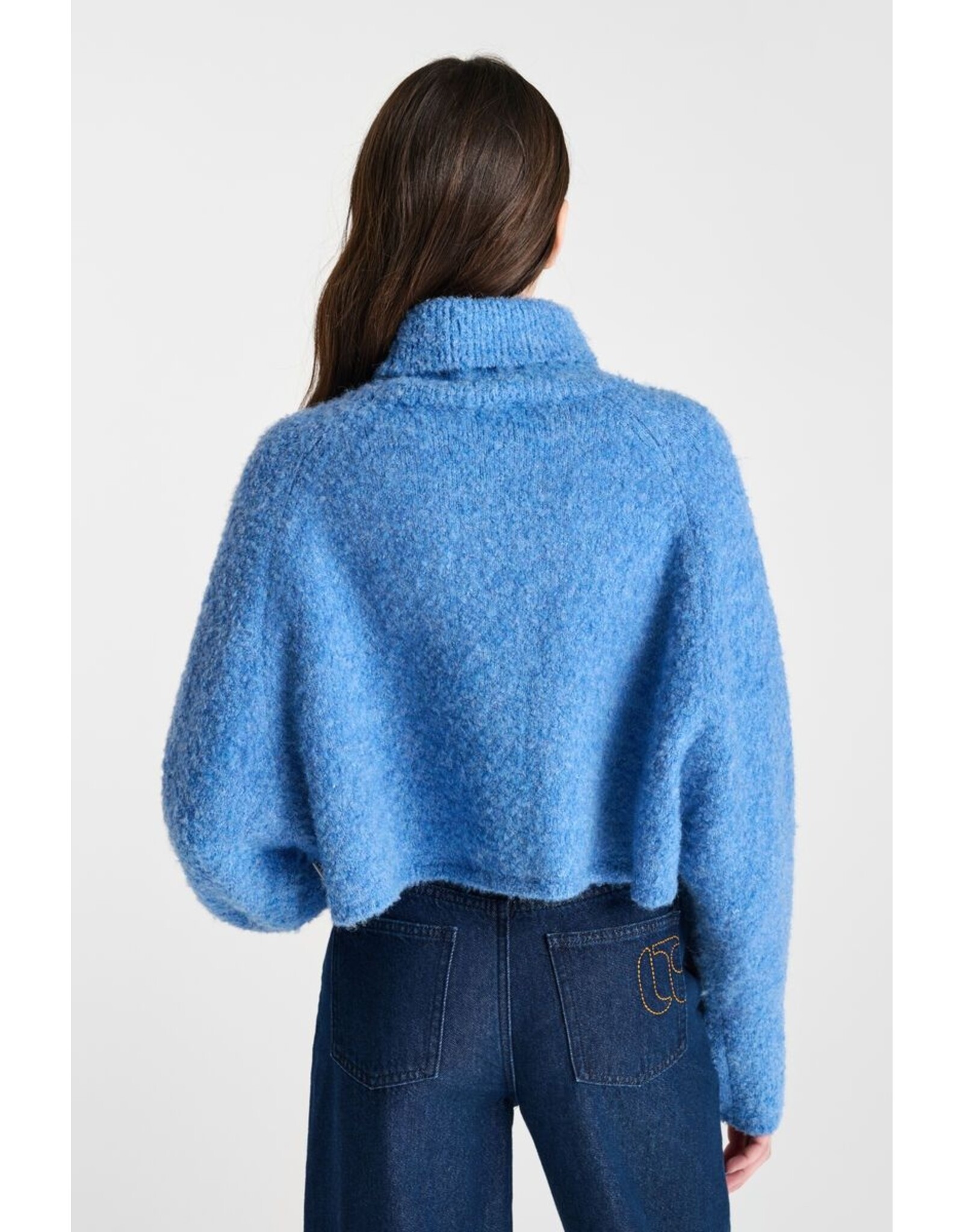 Le temps des cérises pull rolkraag Odragi  blue