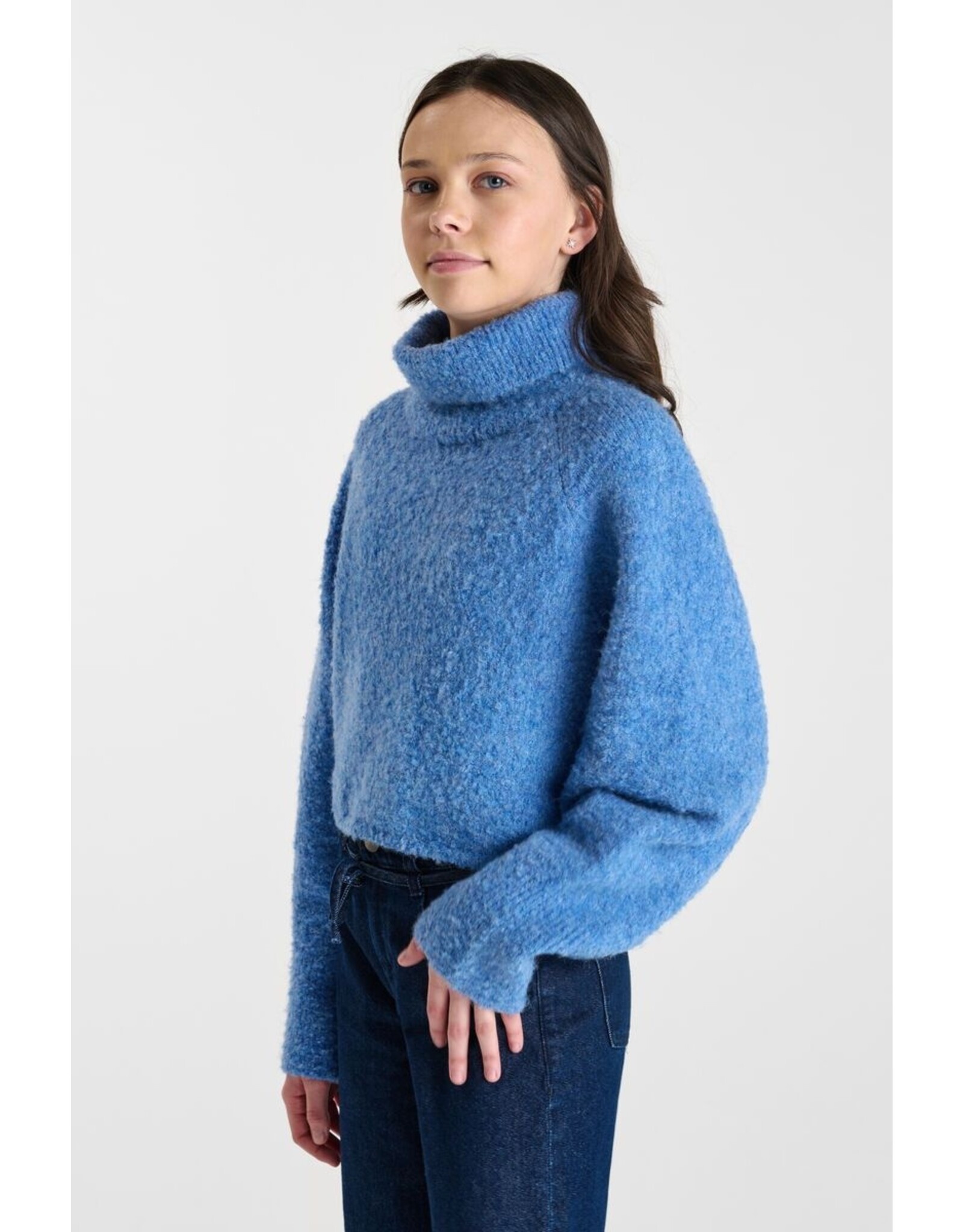 Le temps des cérises pull rolkraag Odragi  blue