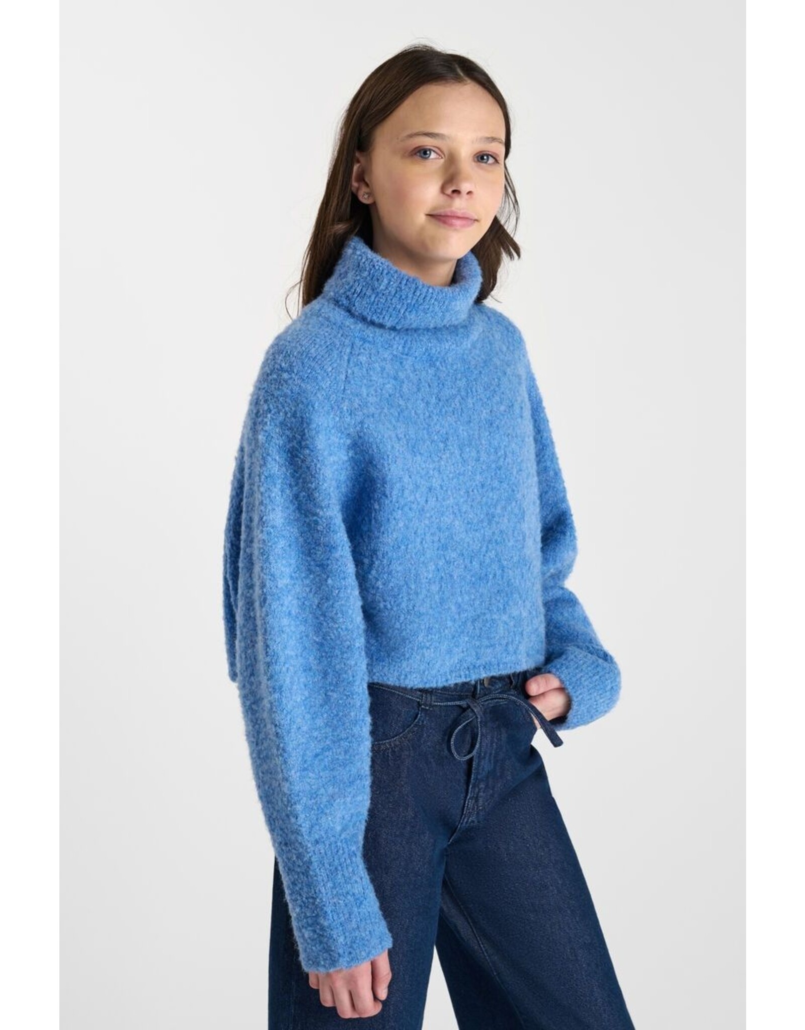 Le temps des cérises pull rolkraag Odragi  blue