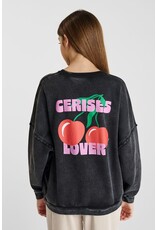 Le temps des cérises sweater Julesgi zwart cerises lover