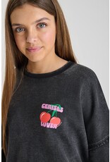 Le temps des cérises sweater Julesgi zwart cerises lover