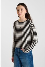 Le temps des cérises t-shirt Kinagi gestreept zwart wit