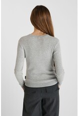 Le temps des cérises pull Stefygi ribbel grey melange