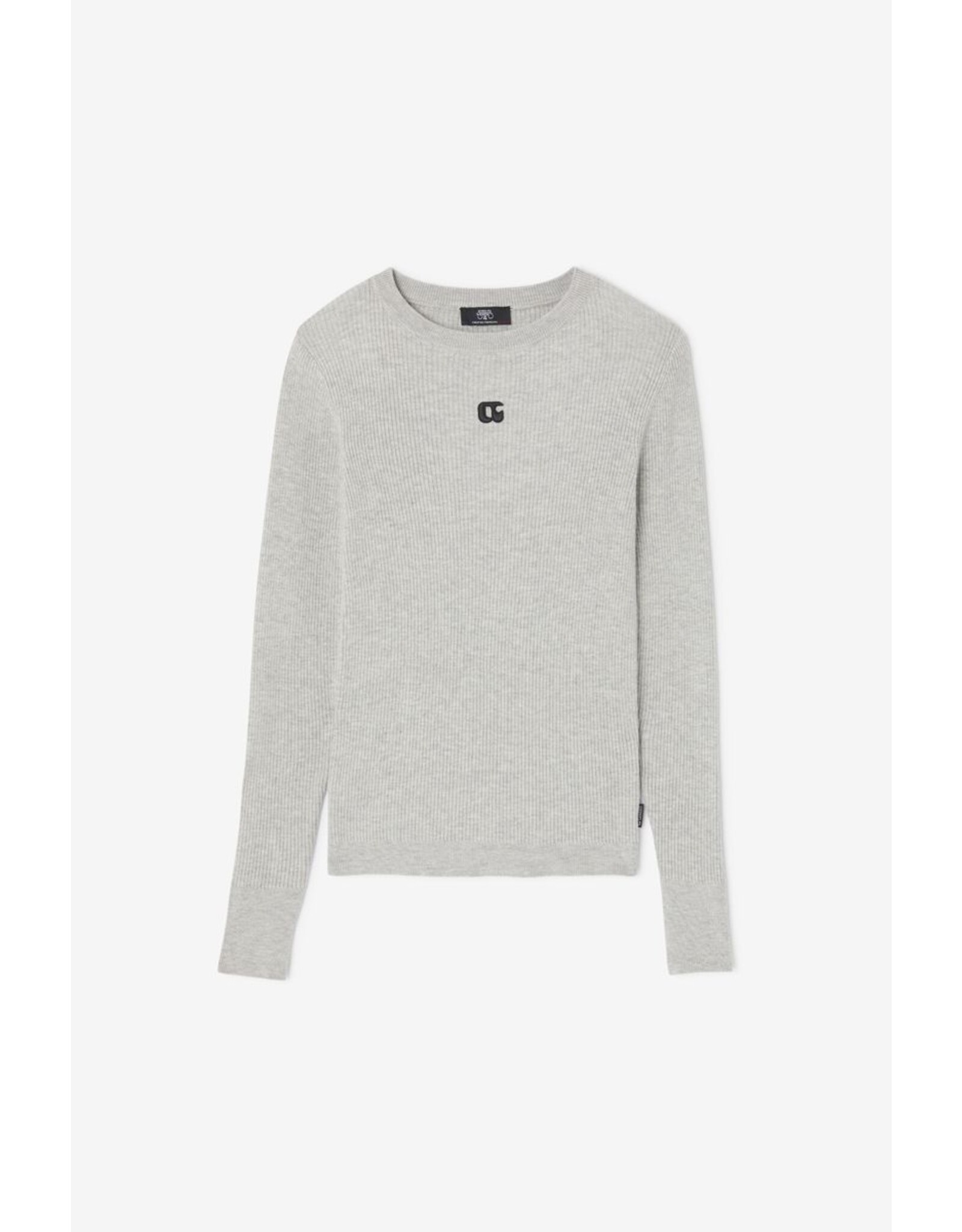 Le temps des cérises pull Stefygi ribbel grey melange