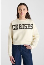Le temps des cérises sweater ecru logo panter