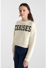 Le temps des cérises sweater ecru logo panter