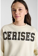 Le temps des cérises sweater ecru logo panter
