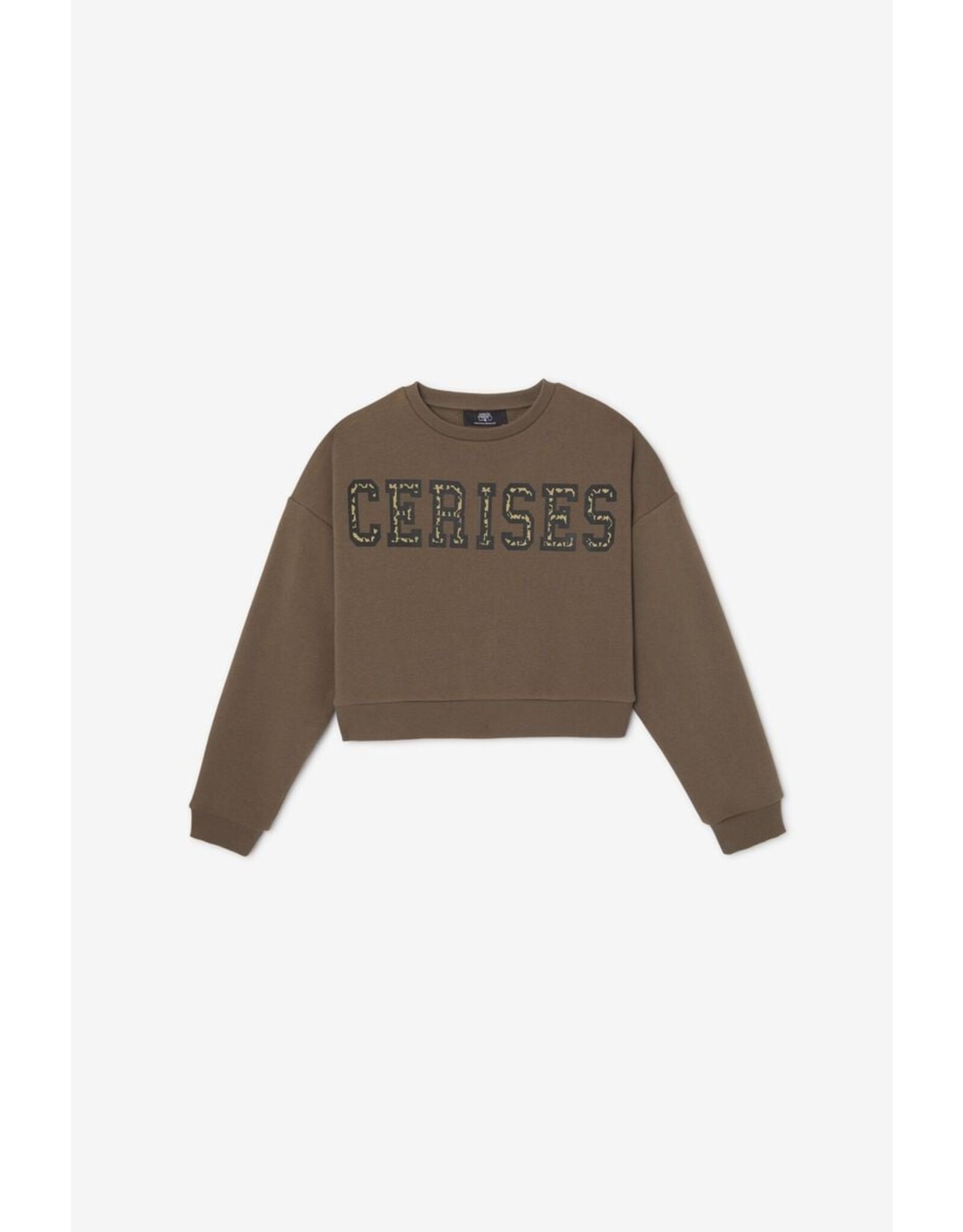 Le temps des cérises sweater chocolat logo panter