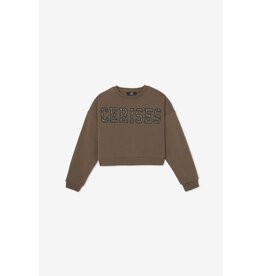 Le temps des cérises sweater chocolat logo panter