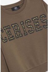 Le temps des cérises sweater chocolat logo panter