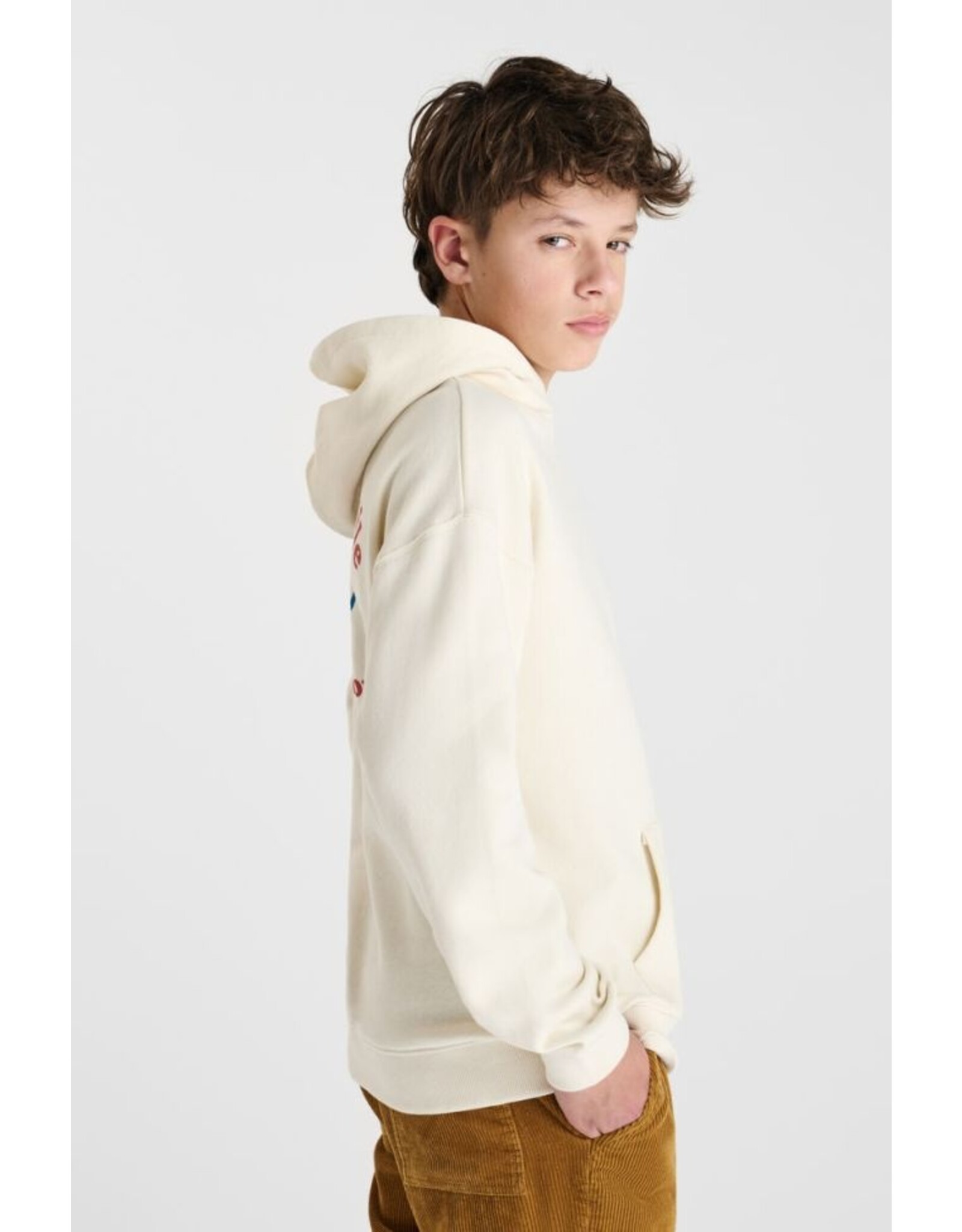Le temps des cérises hoodie Louibo  burger &smile beige