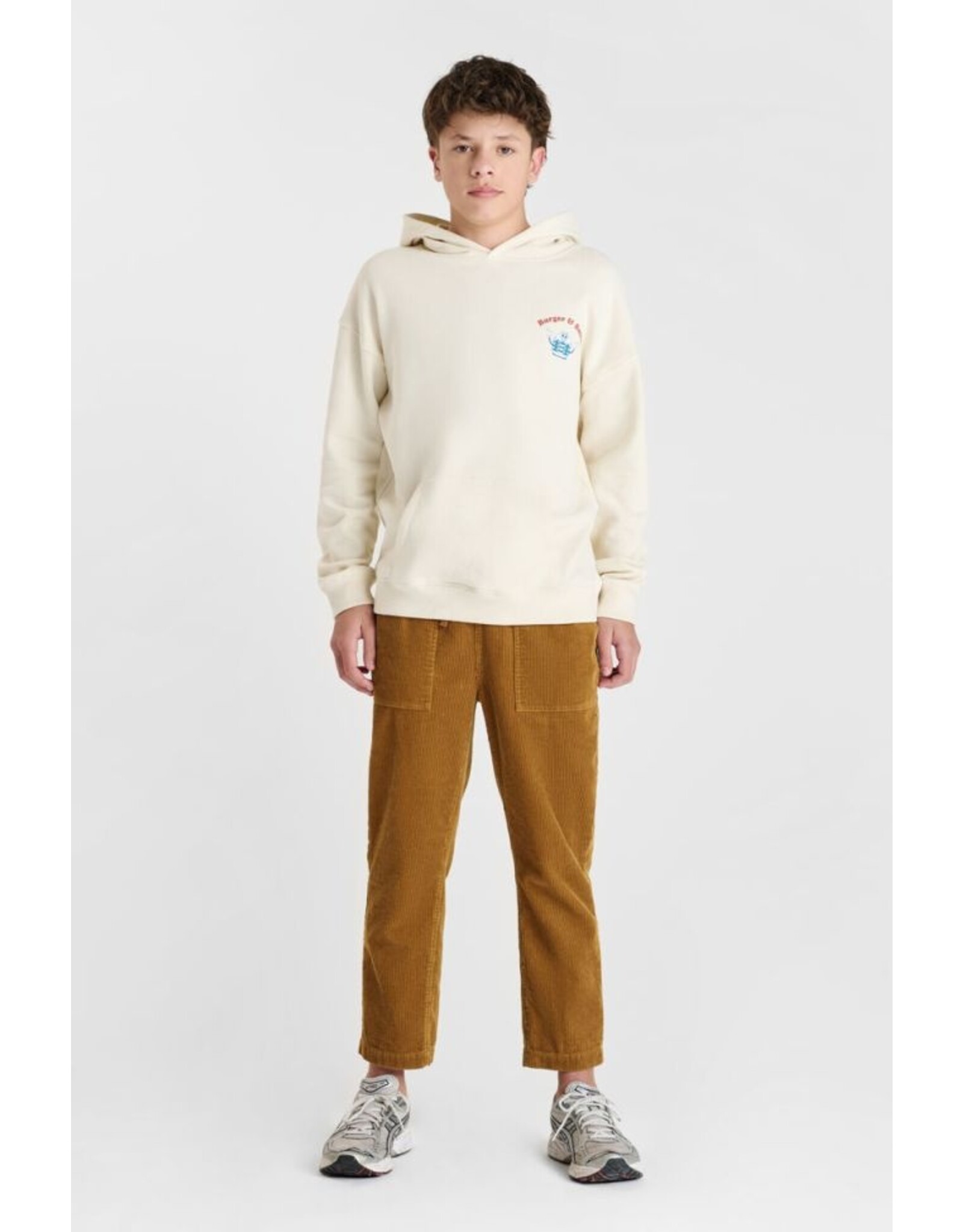 Le temps des cérises hoodie Louibo  burger &smile beige