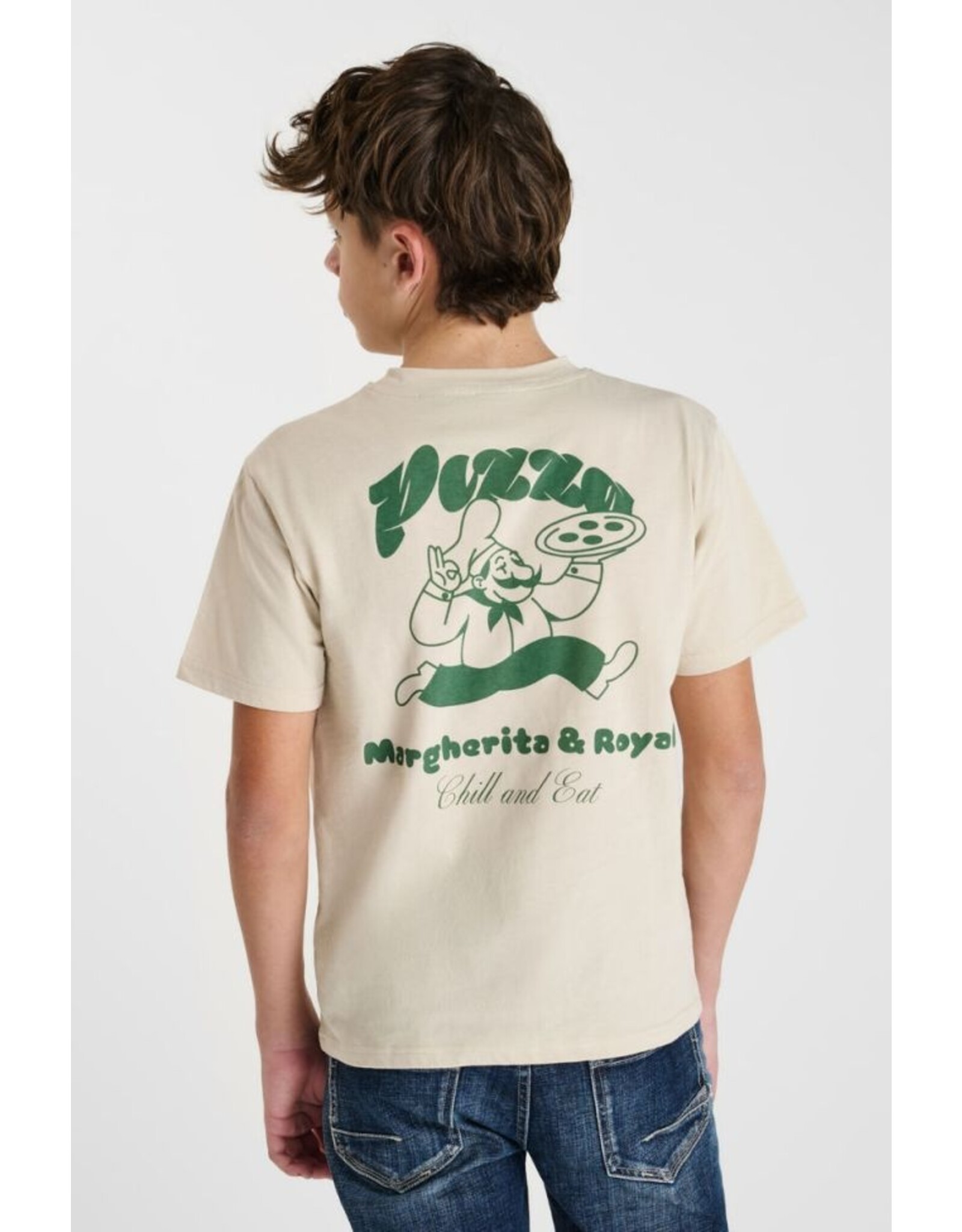 Le temps des cérises t-shirt Romeo beige pizza