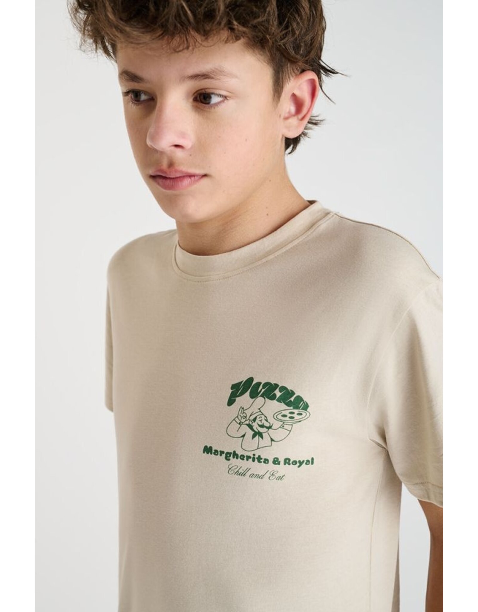 Le temps des cérises t-shirt Romeo beige pizza