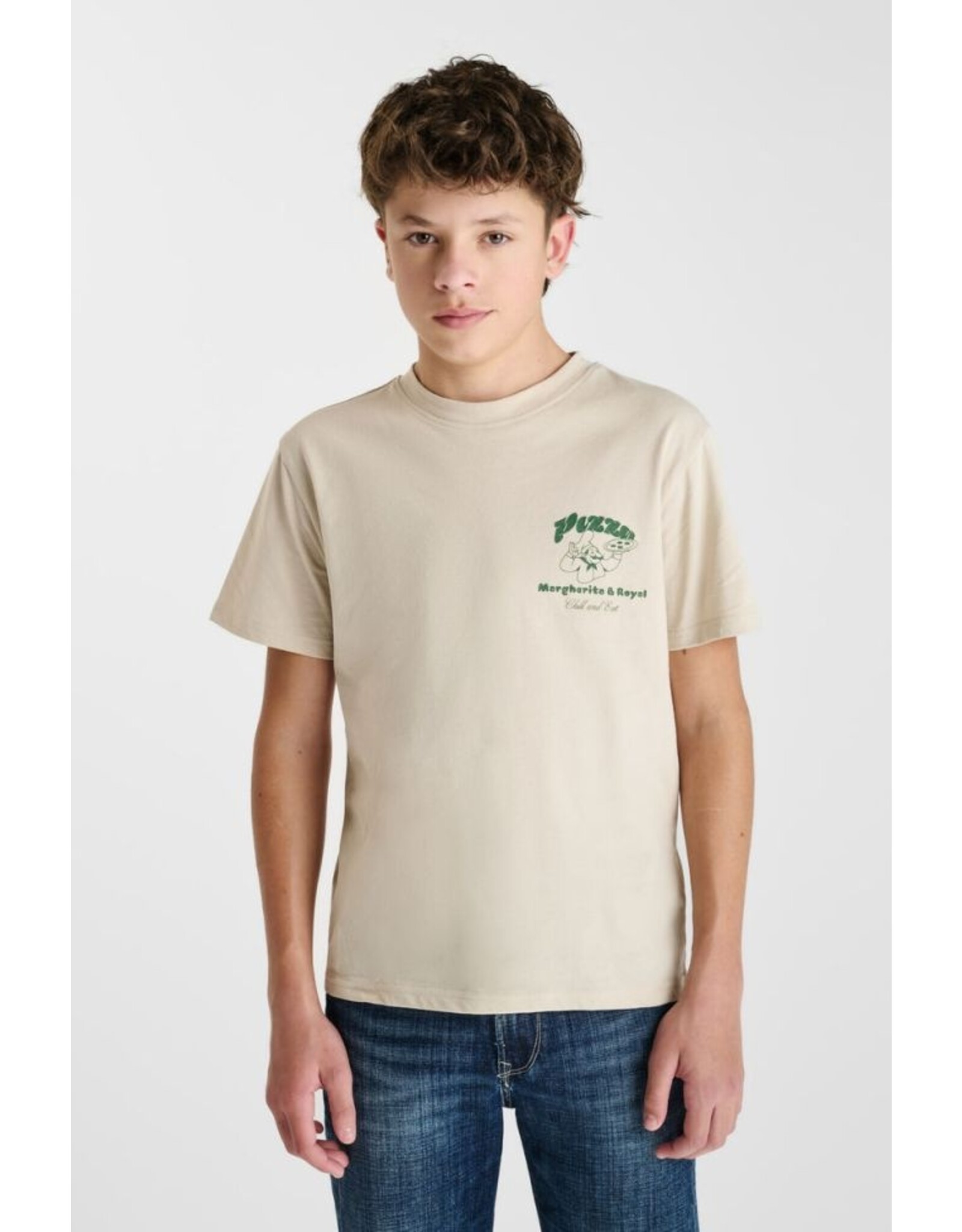 Le temps des cérises t-shirt Romeo beige pizza