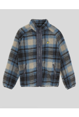 Lyle & Scott jas fleece geruit navy