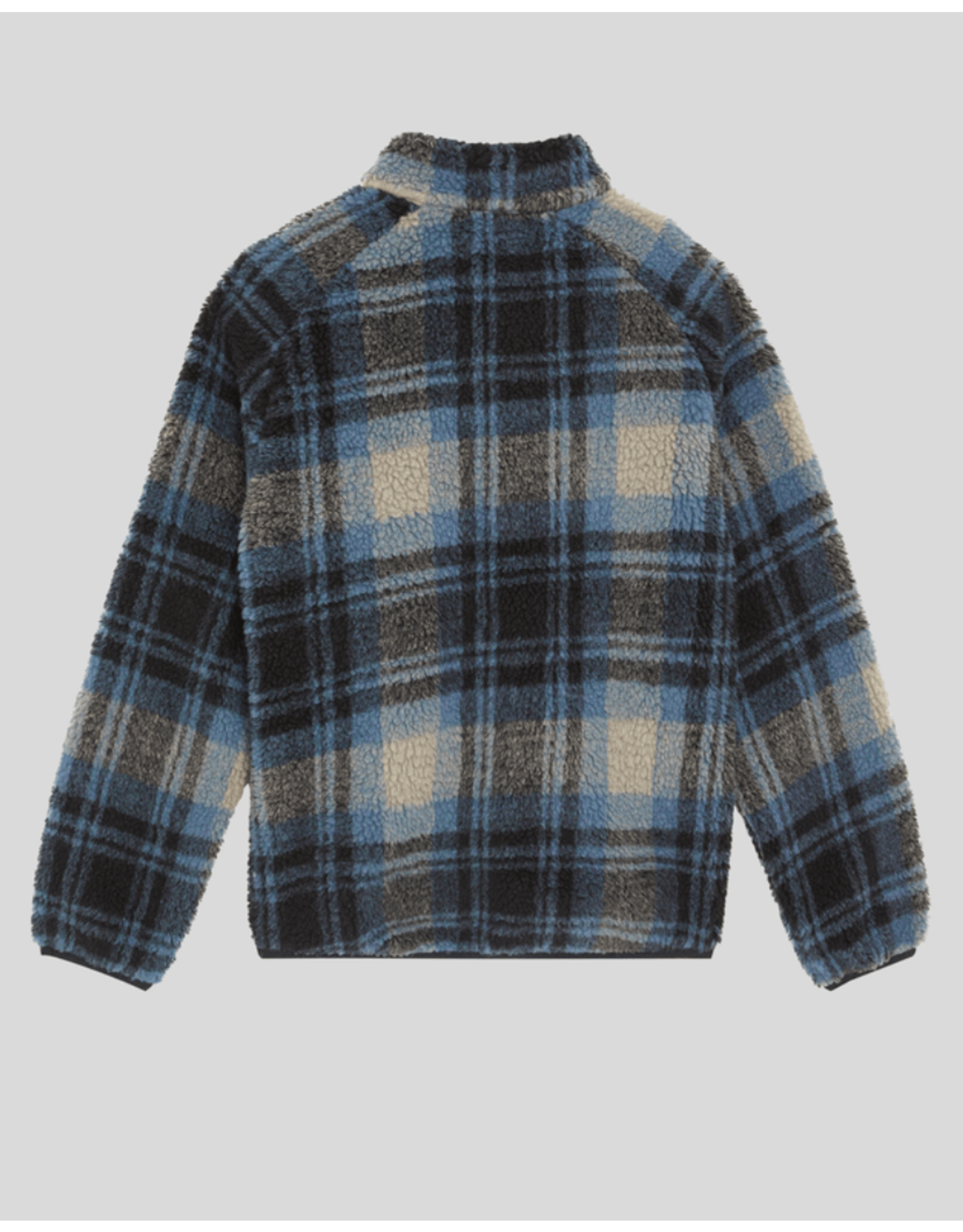 Lyle & Scott jas fleece geruit navy