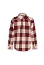 AO76 hemd flanel tim ruit bordeaux