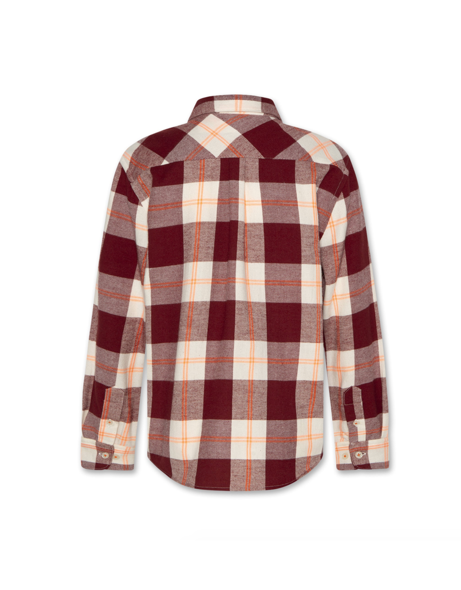 A076 hemd flanel tim ruit bordeaux