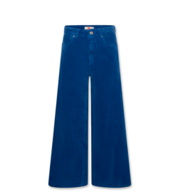 A076 broek ribfluweel Zina bright blue