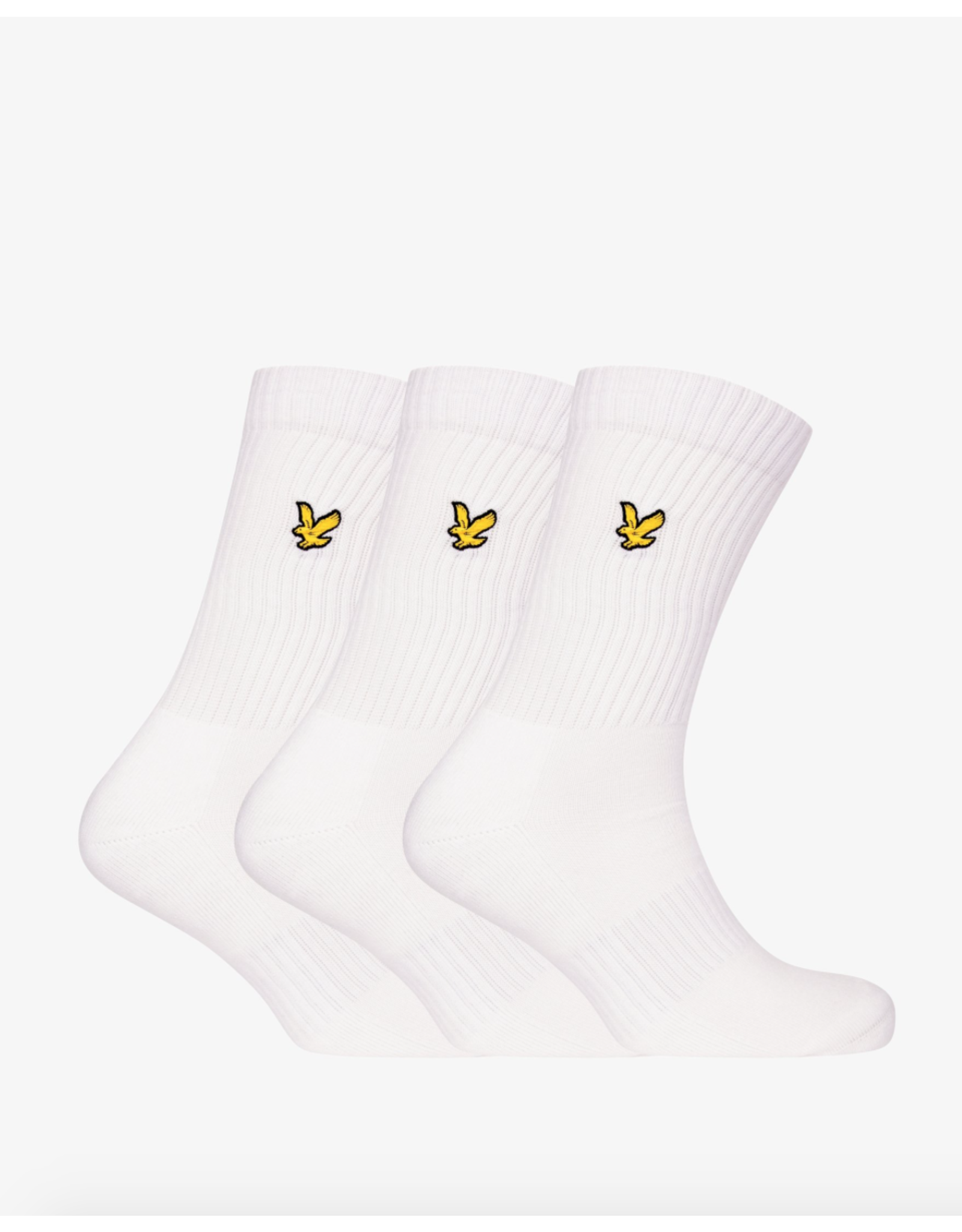 Lyle & Scott 3 pack kousen wit