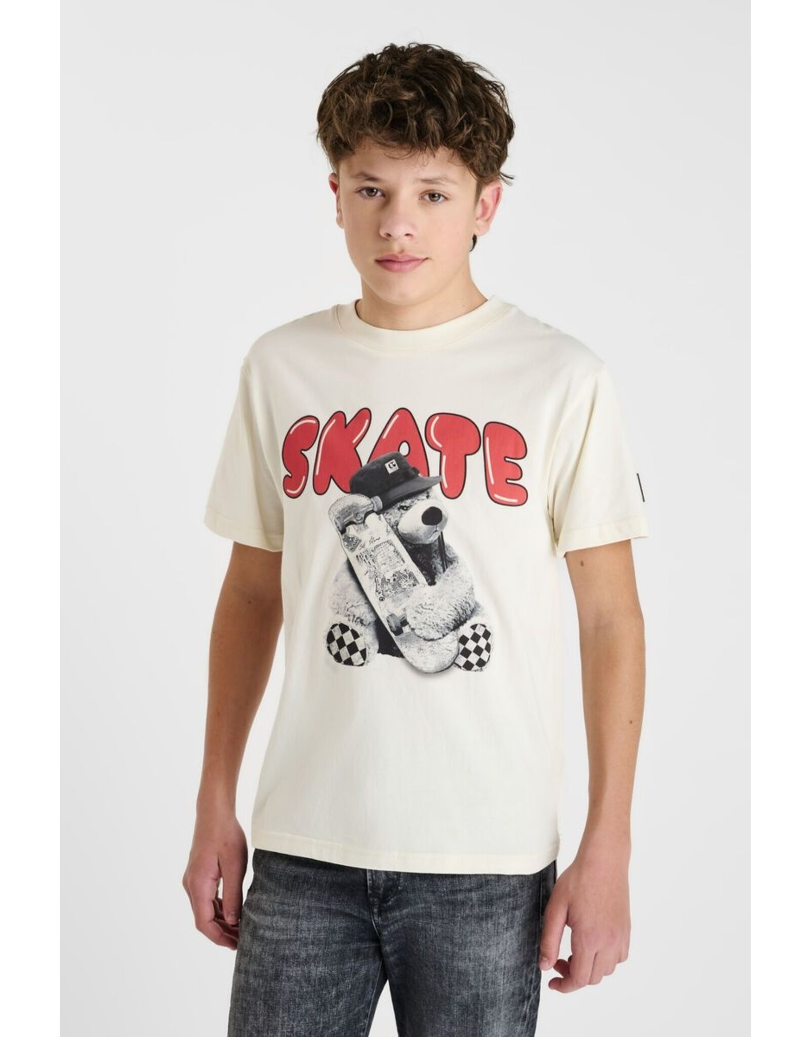 Le temps des cérises T shirt ecru skate bear