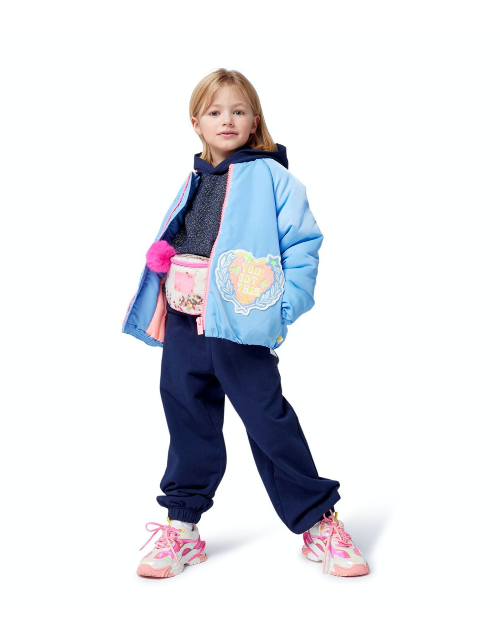 Billieblush navy glitter hoodie