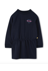 Billieblush jurk marine logo hartje