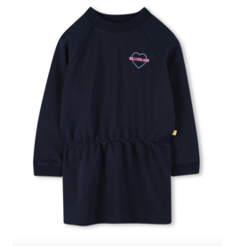 Billieblush jurk marine logo hartje