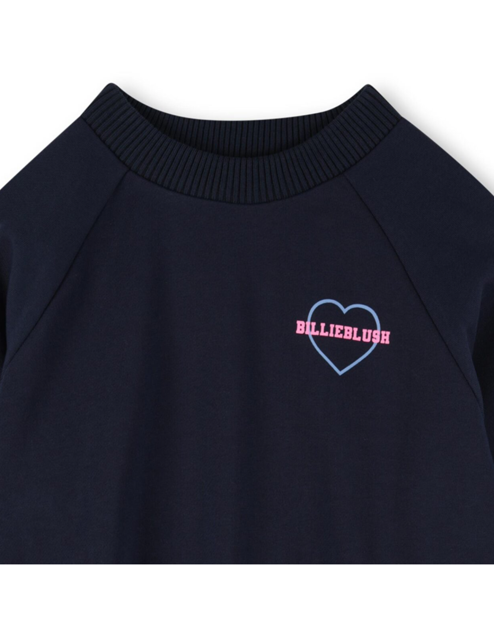 Billieblush jurk marine logo hartje
