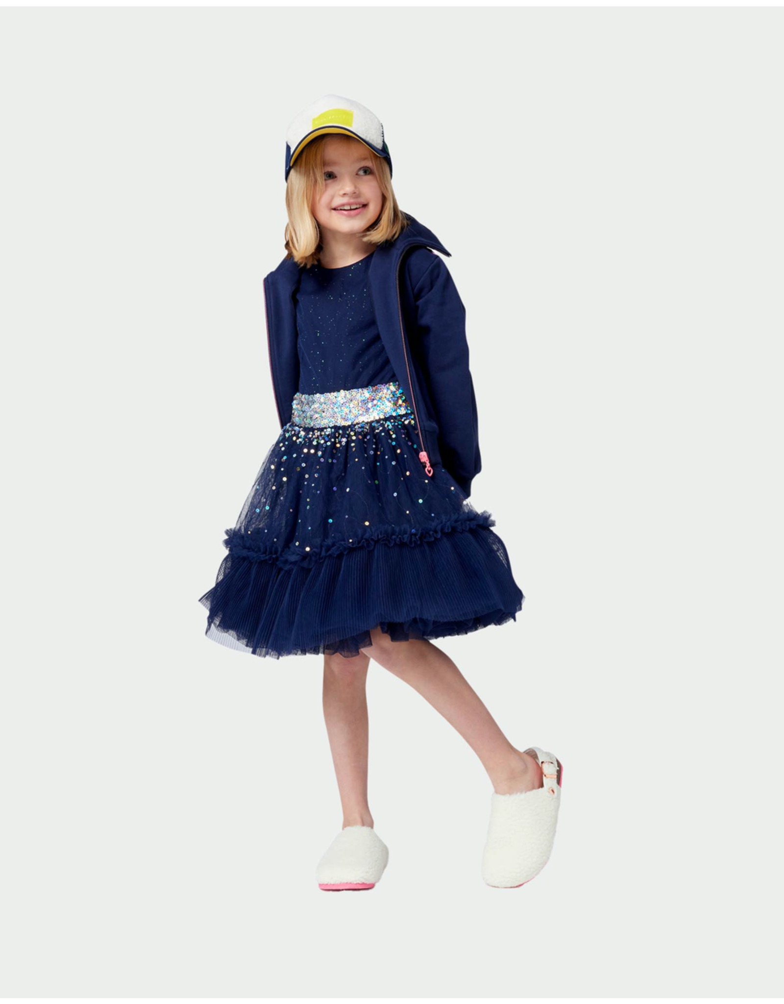 Billieblush fancy cardigan navy pailletten