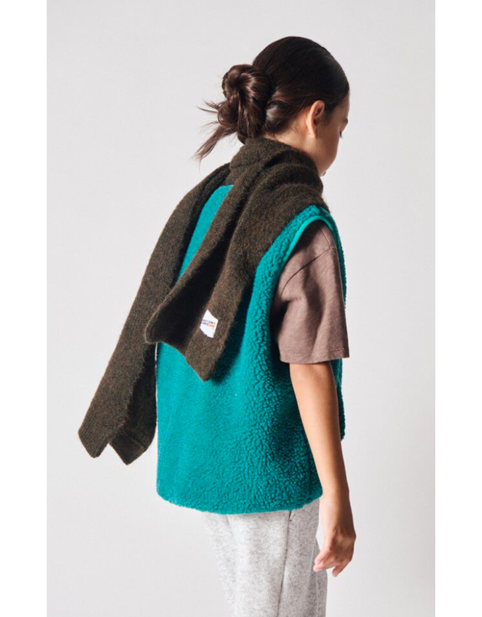 American Vintage mouwloze teddy jas Hoktown menthol