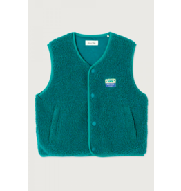 American Vintage mouwloze teddy jas Hoktown menthol